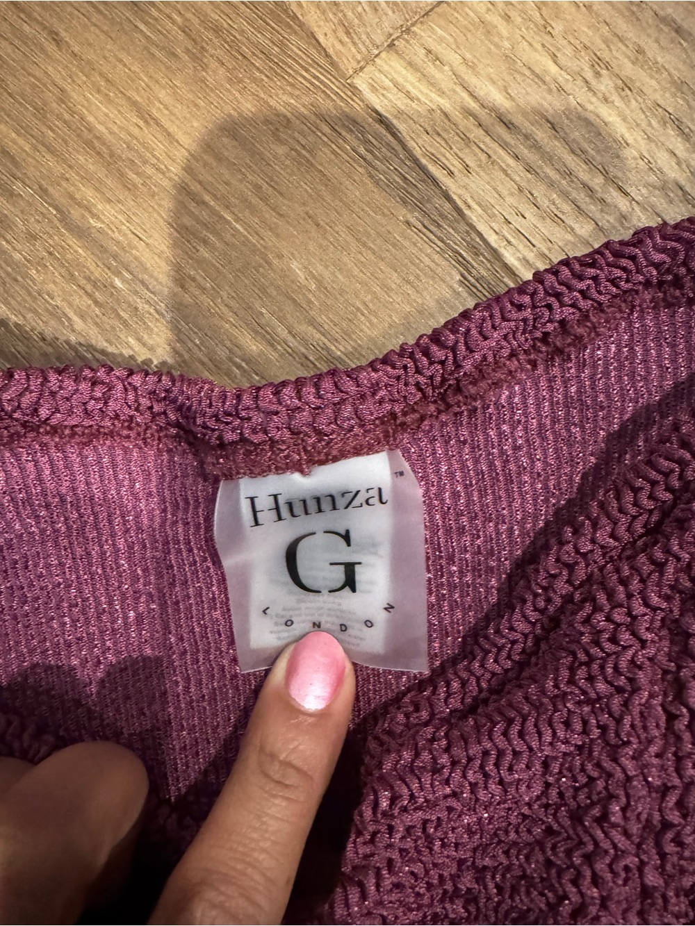Hunza G Aura Bikini in Grape - Picture 4 of 7